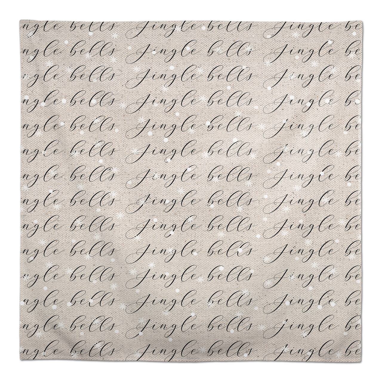 Jingle Bells Script 58" x 58" Tablecloth